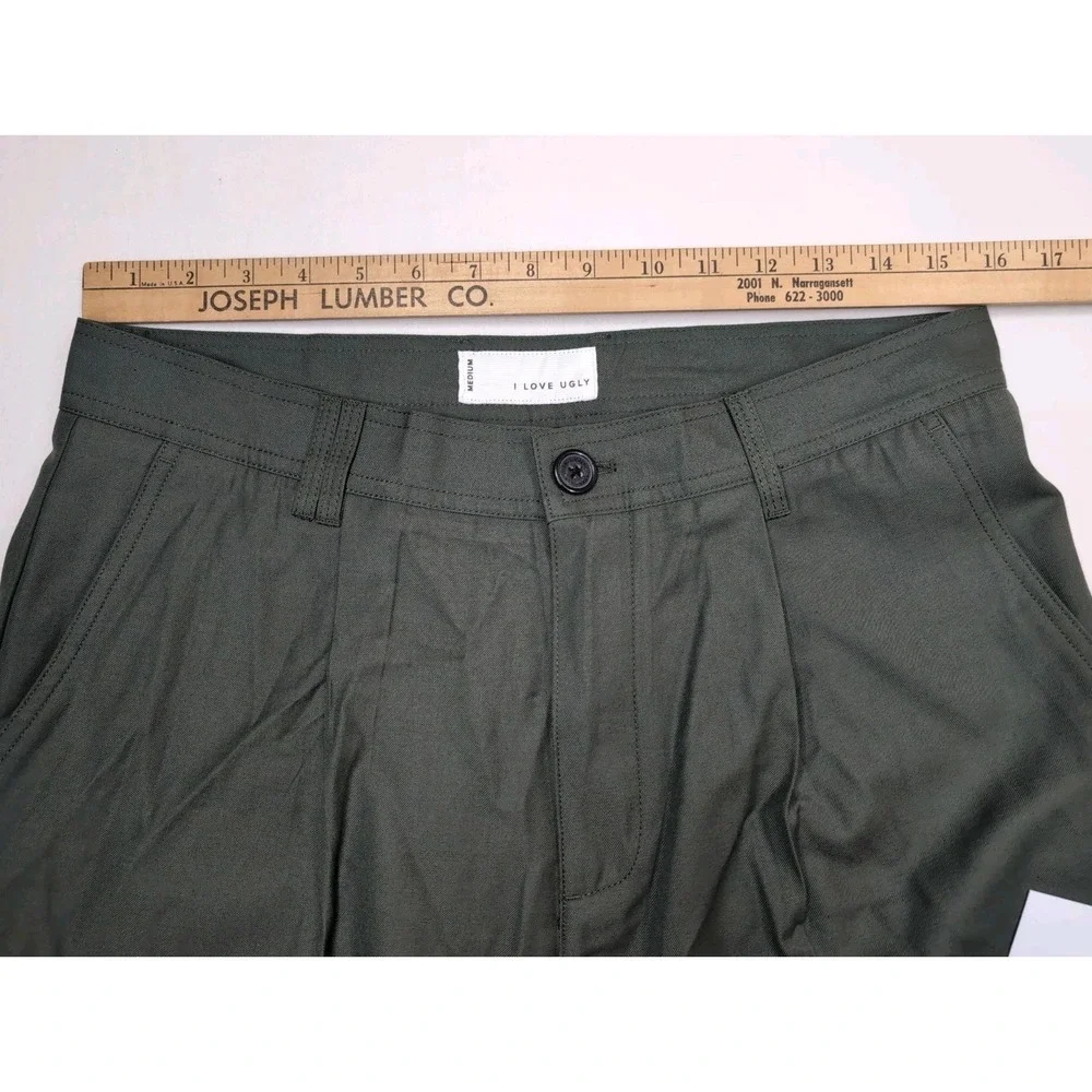 I Love Ugly Men's Medium Winston Pant Smokey Green Loose Tailored 32x29 New